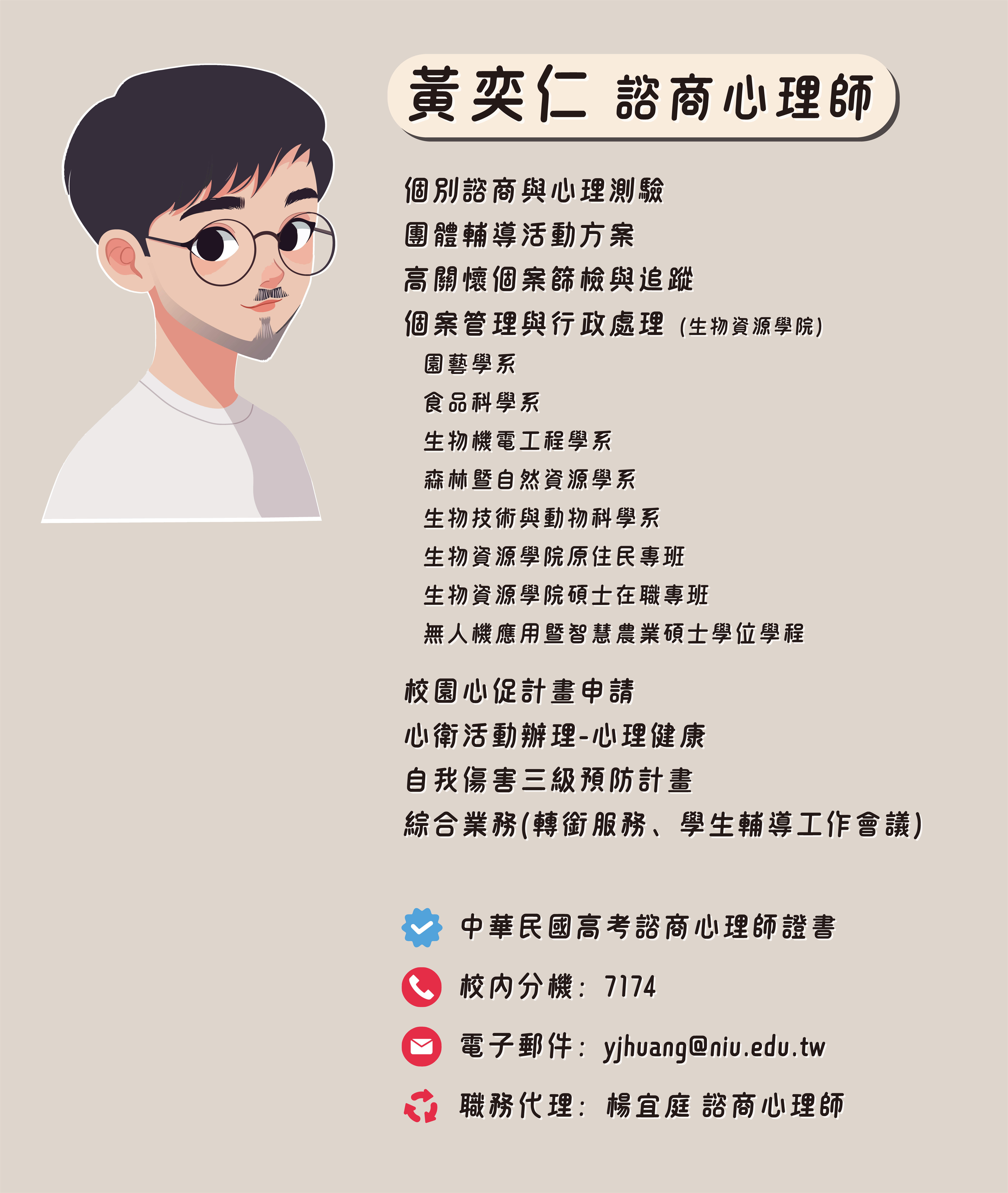 黃奕仁 諮商心理師